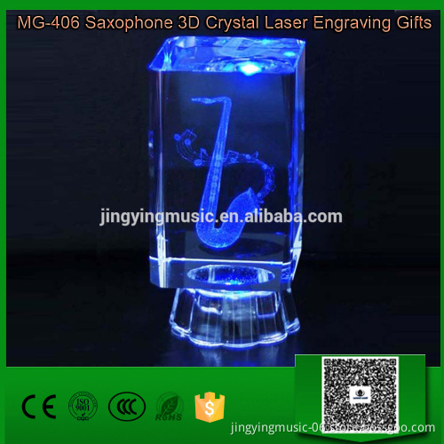MG-406 Saxophone 3D Crystal Laser Engraving Gifts